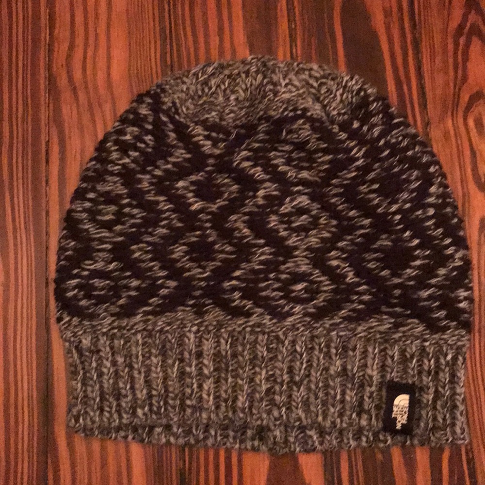North face tribal black beanie